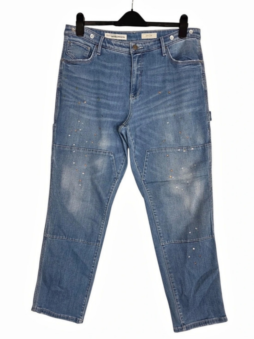 Pilcro And The Letterpress Size 31 Womens Ankle Jeans Carpenter Paint Splatter